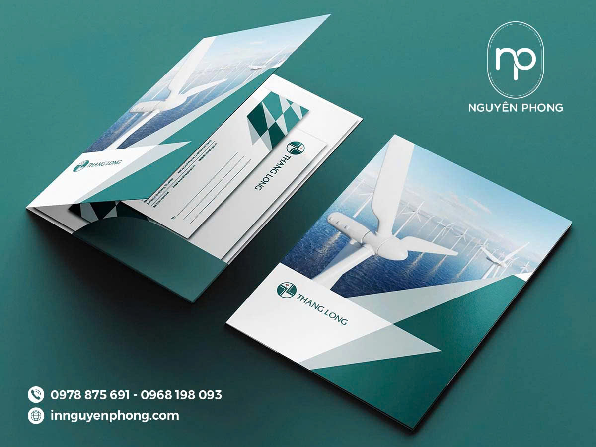 Folder công ty giúp lưu trữ tài liệu gọn gàng, chuyên nghiệp hơn